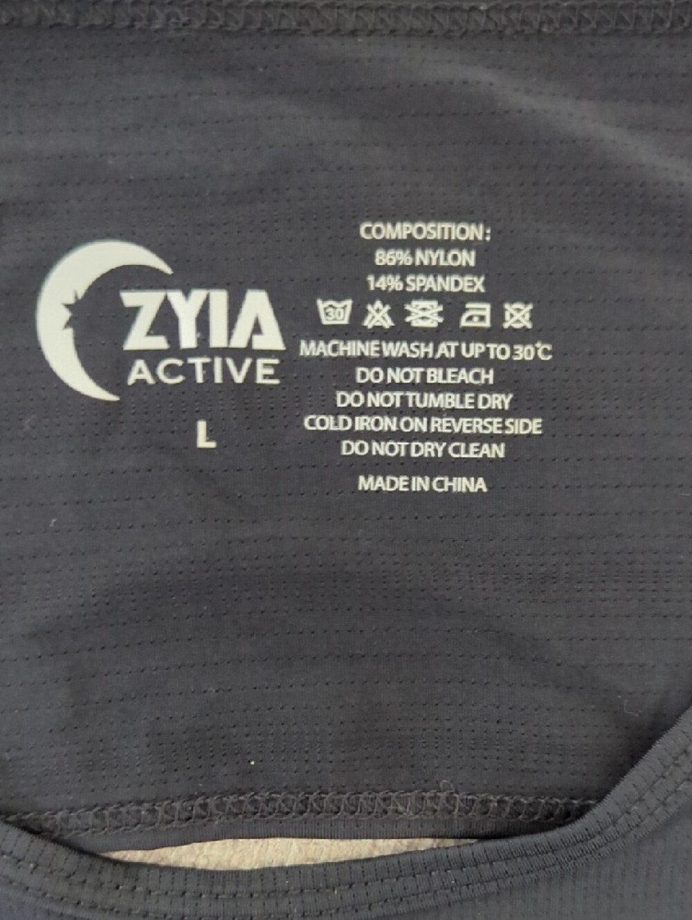 ZYIA Active Black Performance Muscle Tank Size L - Picture 2 of 3
